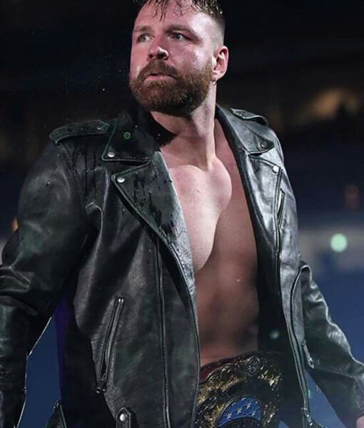 AEW Jon Moxley Leather Biker Jacket | Nyc Leather City