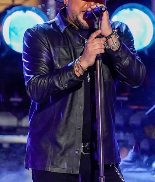 Jason Aldean Black Leather Jacket - Image 5