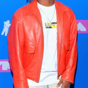 Juice WRLD Orange Leather Jacket