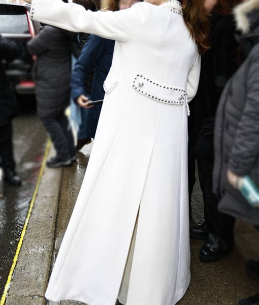 Lucy Hale White Long Coat - Image 5