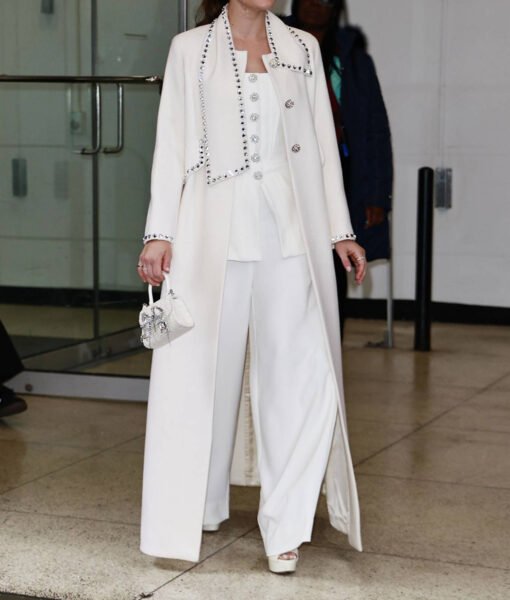Lucy Hale White Long Coat