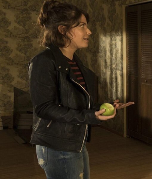 The Good Doctor Paige Spara Black Biker Jacket - Image 5