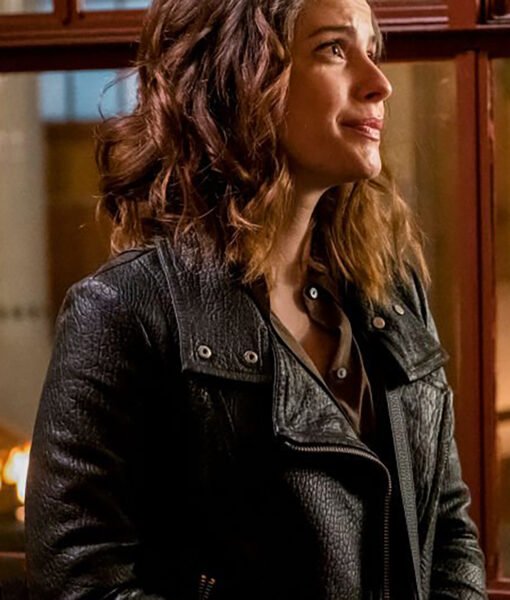 The Good Doctor Paige Spara Black Biker Jacket - Image 2