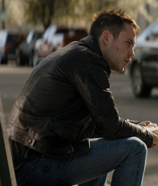 True Detective Taylor Kitsch Black Biker Jacket - Image 3