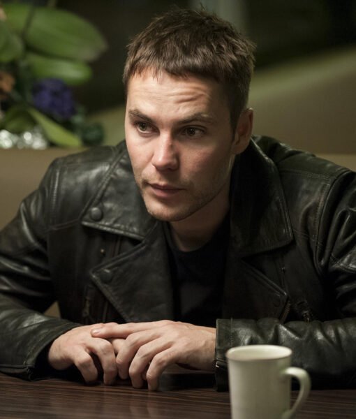 True Detective Taylor Kitsch Black Biker Jacket - Image 2