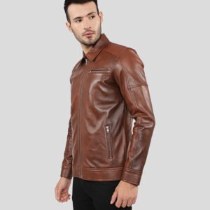 LEROY BROWN RACER LEATHER JACKET