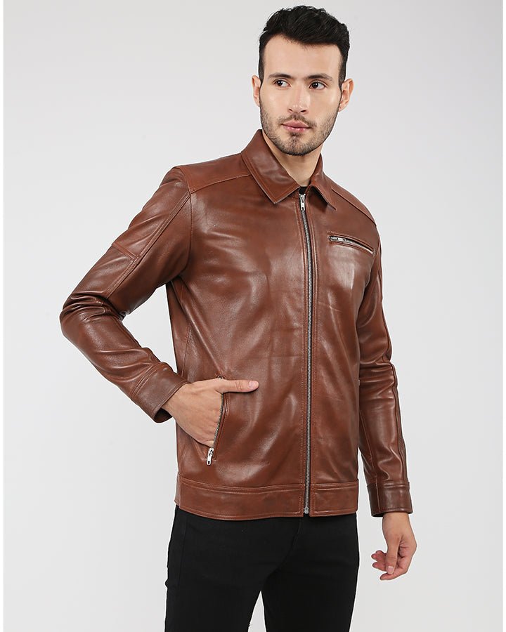 LEROY BROWN RACER LEATHER JACKET - Image 5
