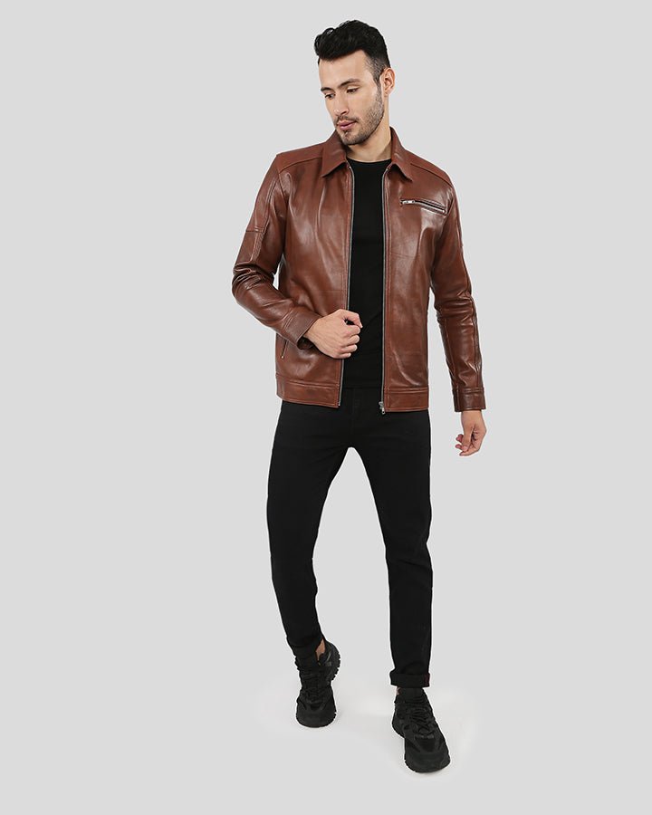 LEROY BROWN RACER LEATHER JACKET - Image 2