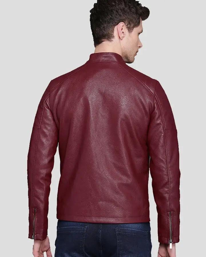 SANTIAGO RED QUILTED LEATHER JACKET - Image 2