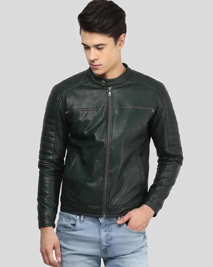 JACOB BLACK BIKER LEATHER JACKET