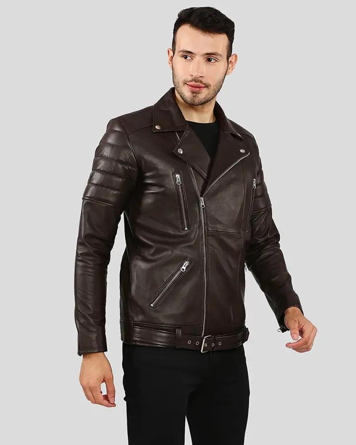 CYRO BROWN QUILTED LEATHER JACKET - Image 2