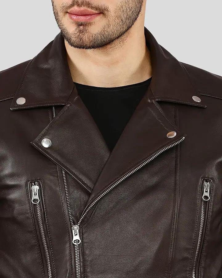 CYRO BROWN QUILTED LEATHER JACKET - Image 4