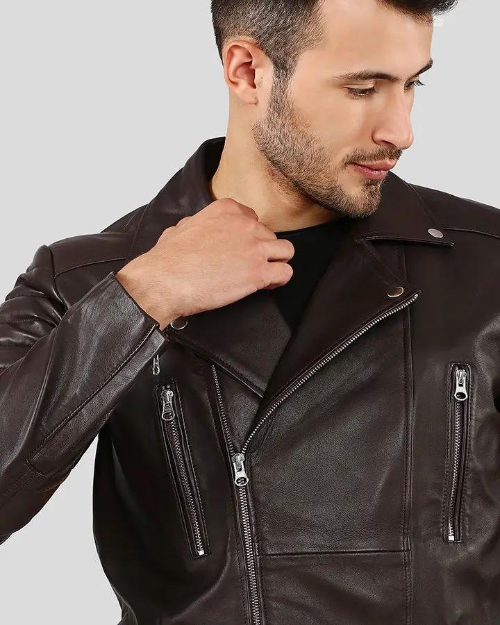 CYRO BROWN QUILTED LEATHER JACKET - Image 5