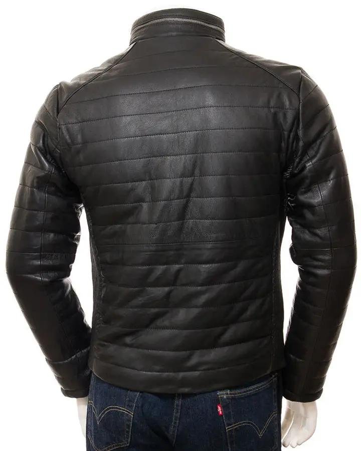 JAIR BLACK QUILTED LEATHER JACKET - Image 2
