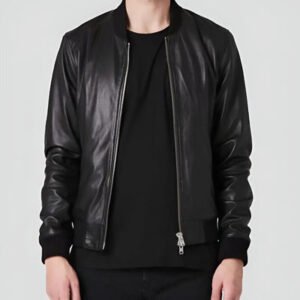 LUKE BLACK BOMBER LEATHER JACKET